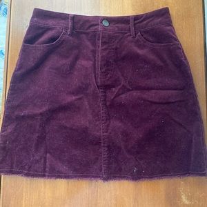 Corduroy Magenta Skirt